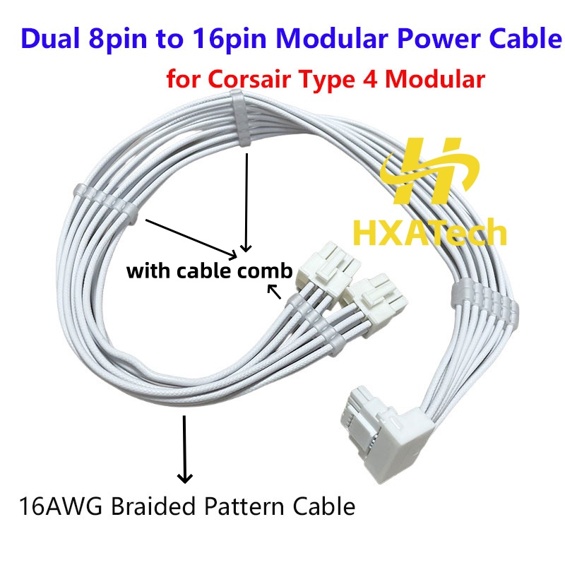 高品質16AWG編組パターンデュアル8ピン-16ピン電源ケー - Dual 8Pin To 16Pin 12Vhpwr Cable のレビューと価格